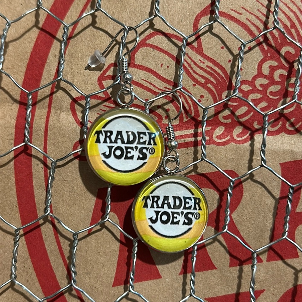 Trader Joe’s earrings 20mm logo